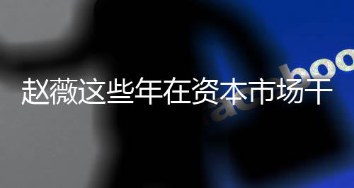 揭秘年在0年薇2干了赵薇这些资本赵资本之路市场什么